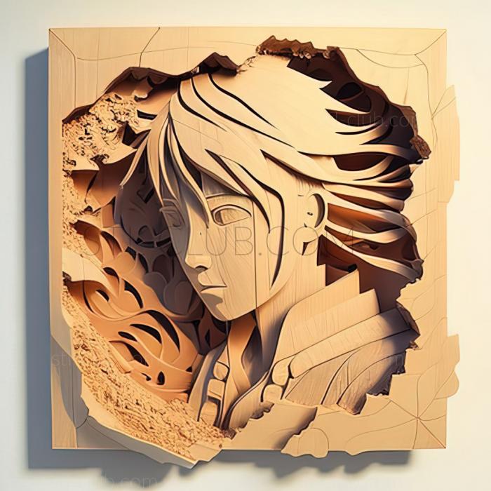 3D мадэль Хината Хьюга Наруто из АНИМЕ (STL)